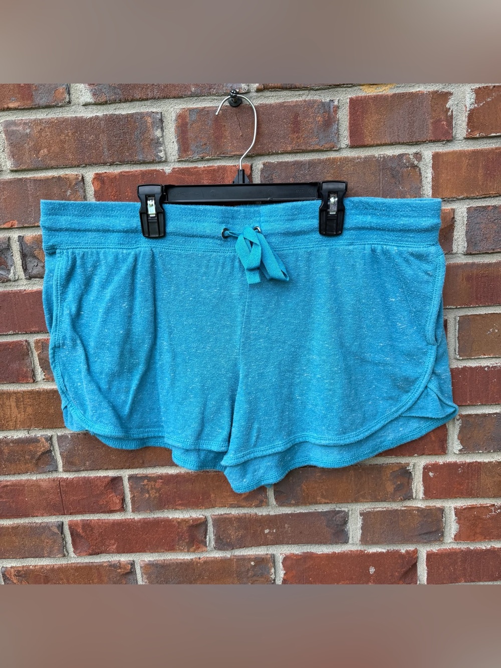 Athletic Works Blue Cotton Drawstring Athletic Shorts with Pockets